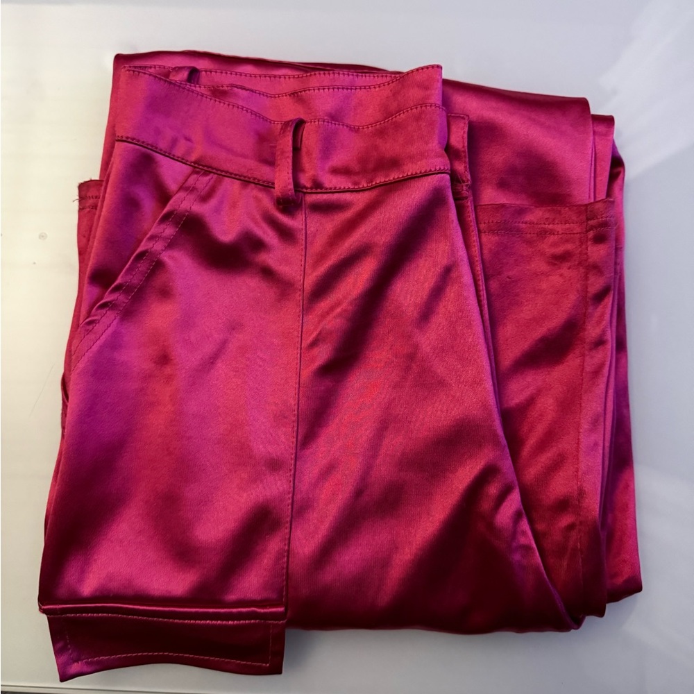 Satin-Look Magenta/Pink pants